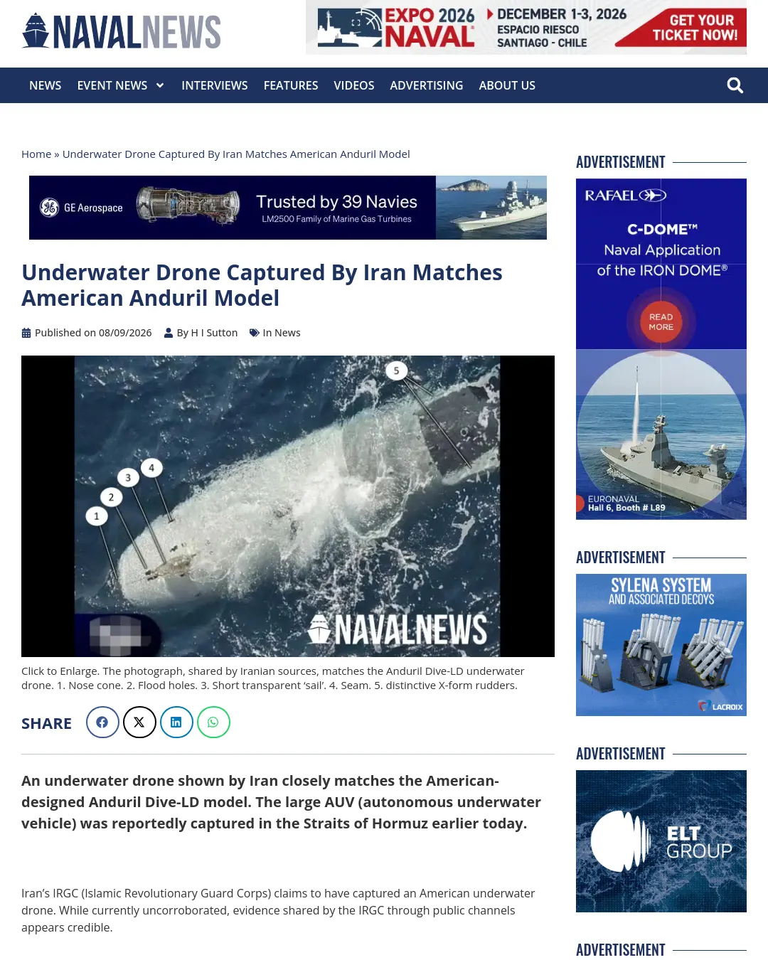 원문 캡처 · navalnews.com