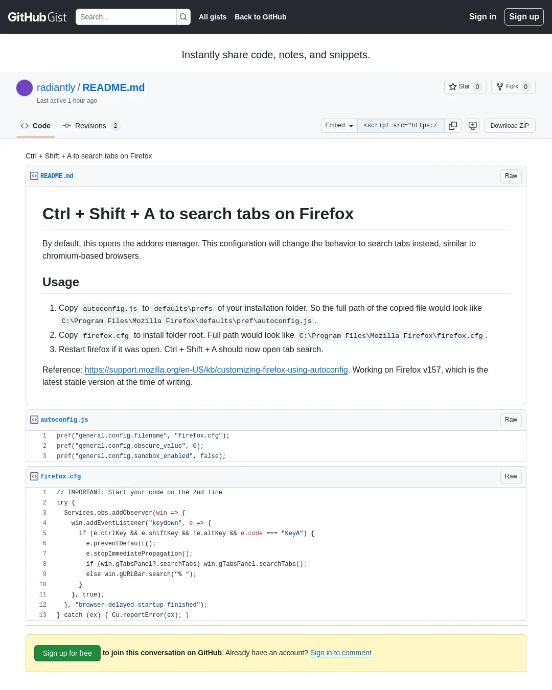 원문 캡처 · gist.github.com