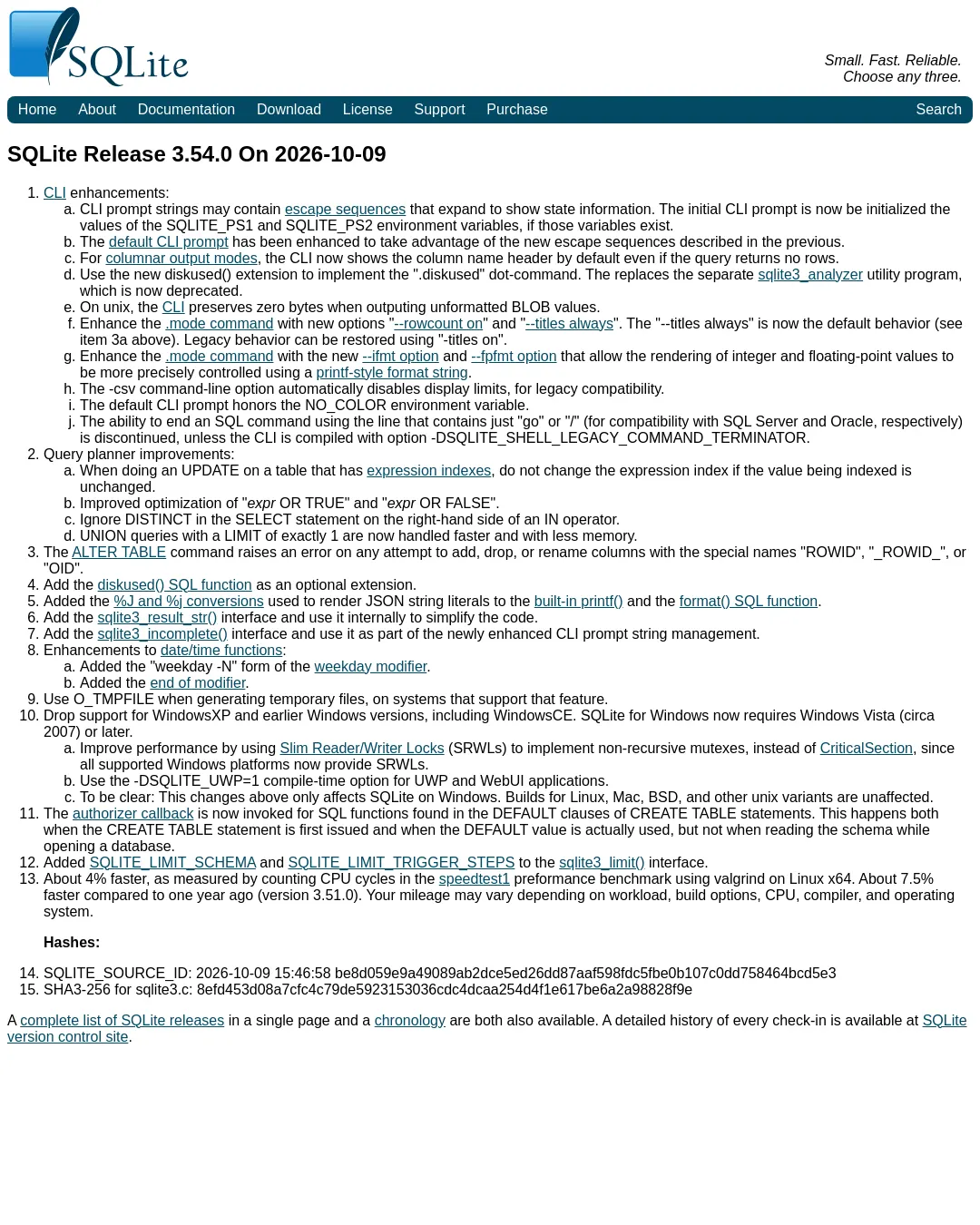 원문 캡처 · sqlite.org
