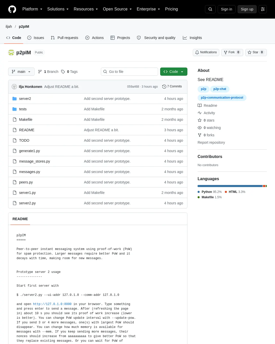 원문 캡처 · github.com