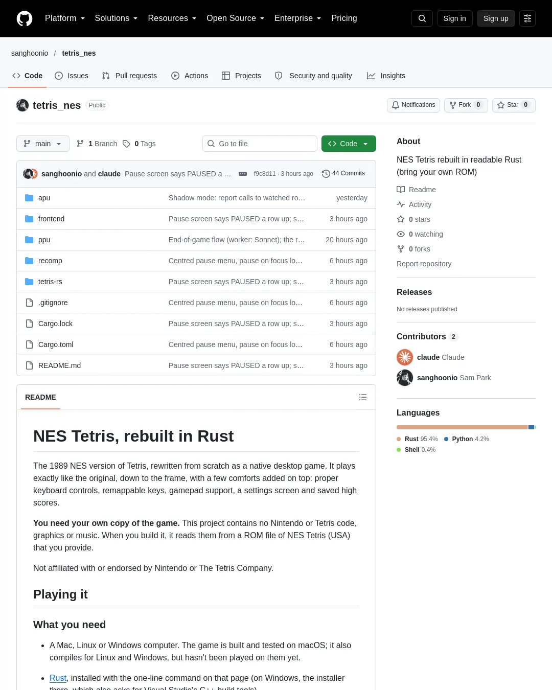 원문 캡처 · github.com