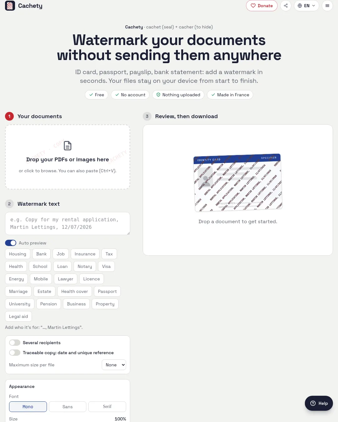 원문 캡처 · cachety.com
