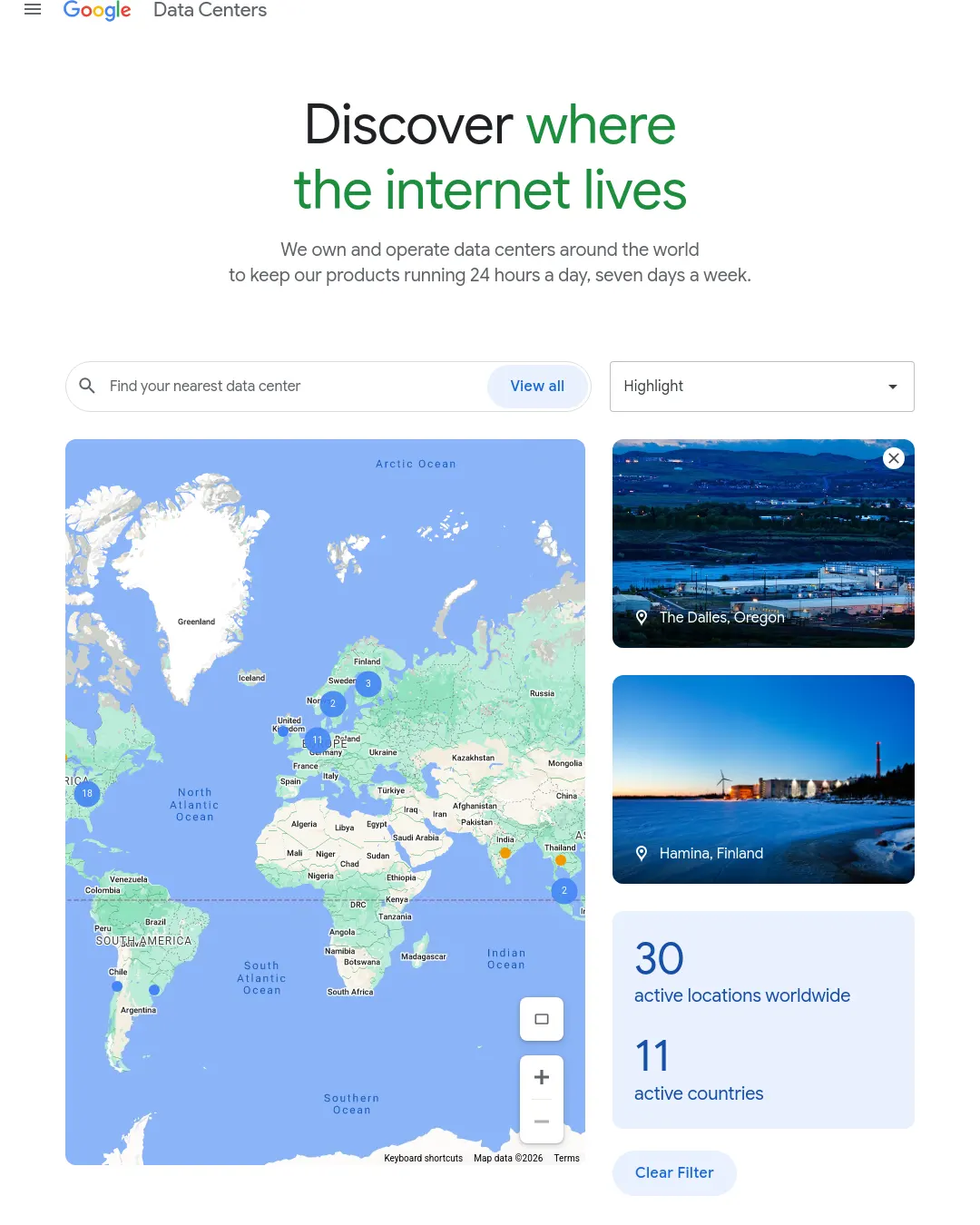 원문 캡처 · datacenters.google