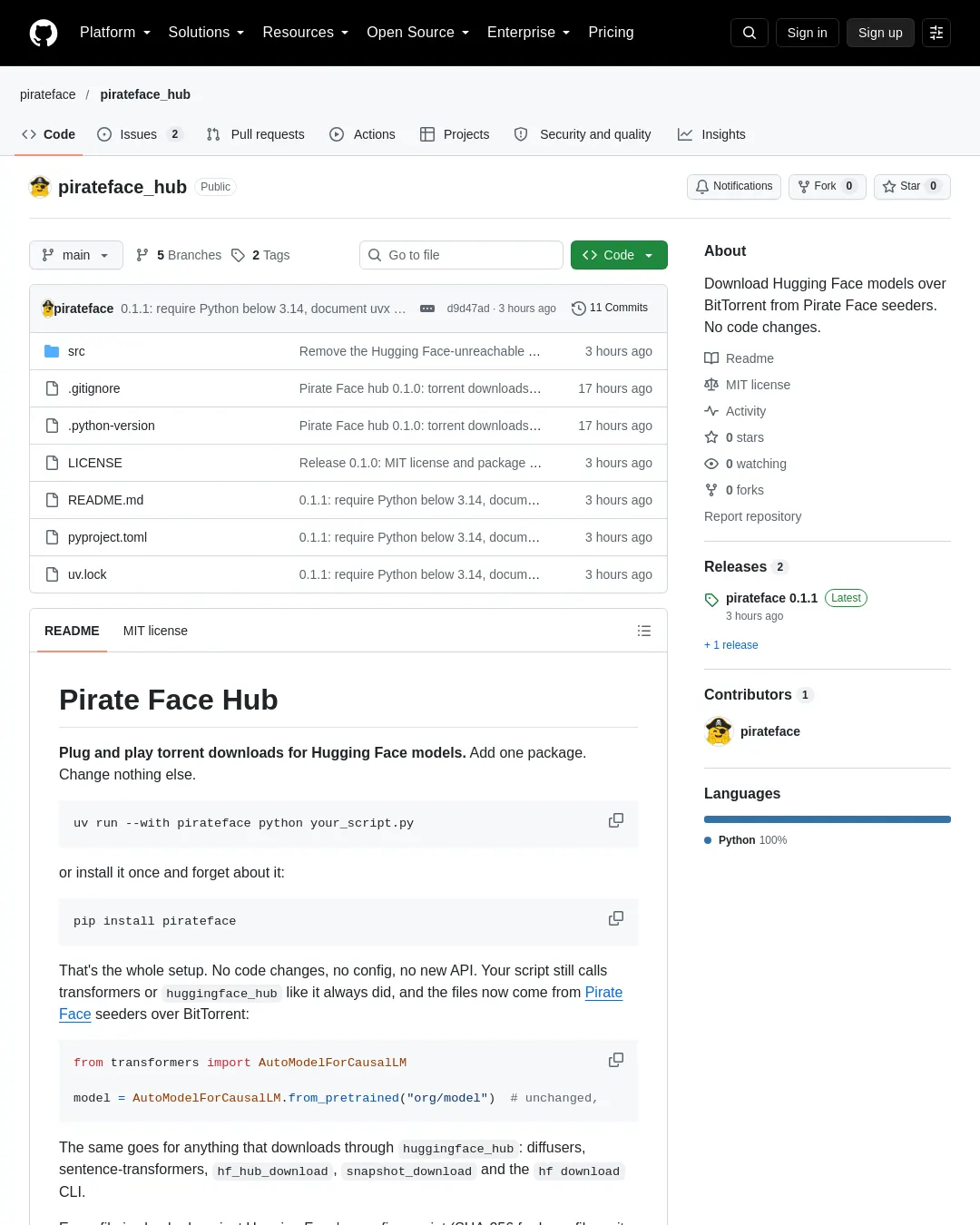 원문 캡처 · github.com