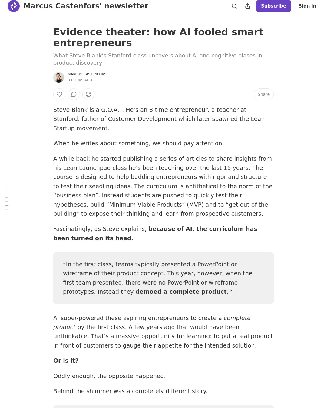 원문 캡처 · mcastenfors.substack.com