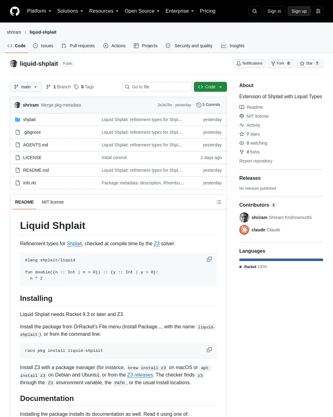 원문 캡처 · github.com