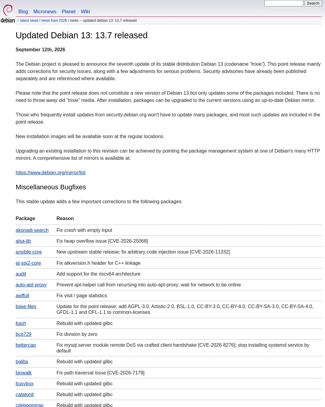 원문 캡처 · debian.org