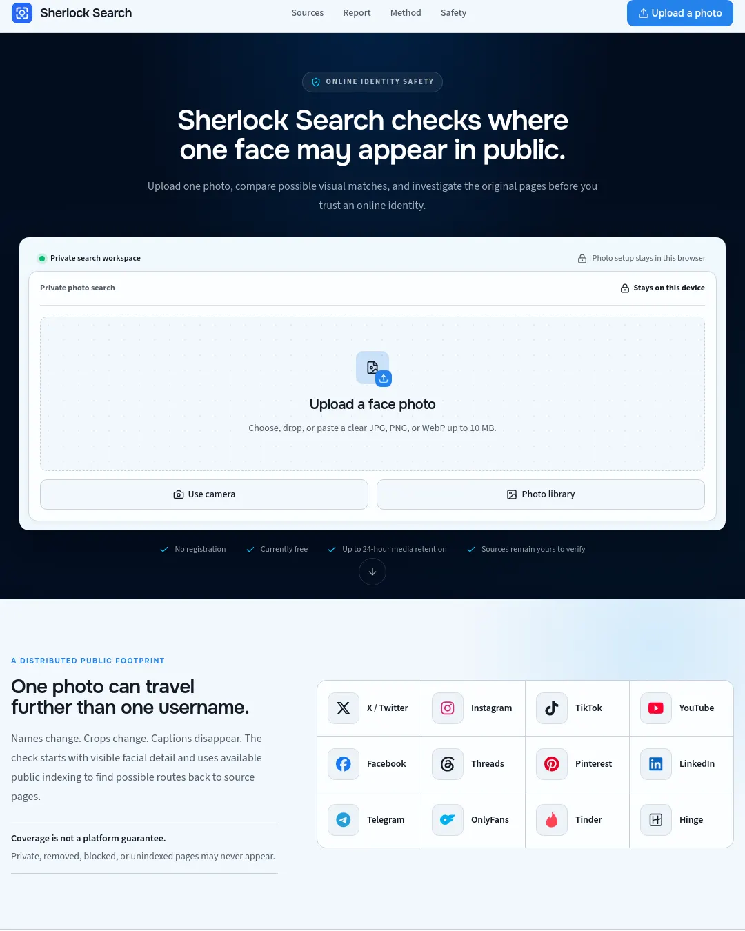 원문 캡처 · sherlock-search.org