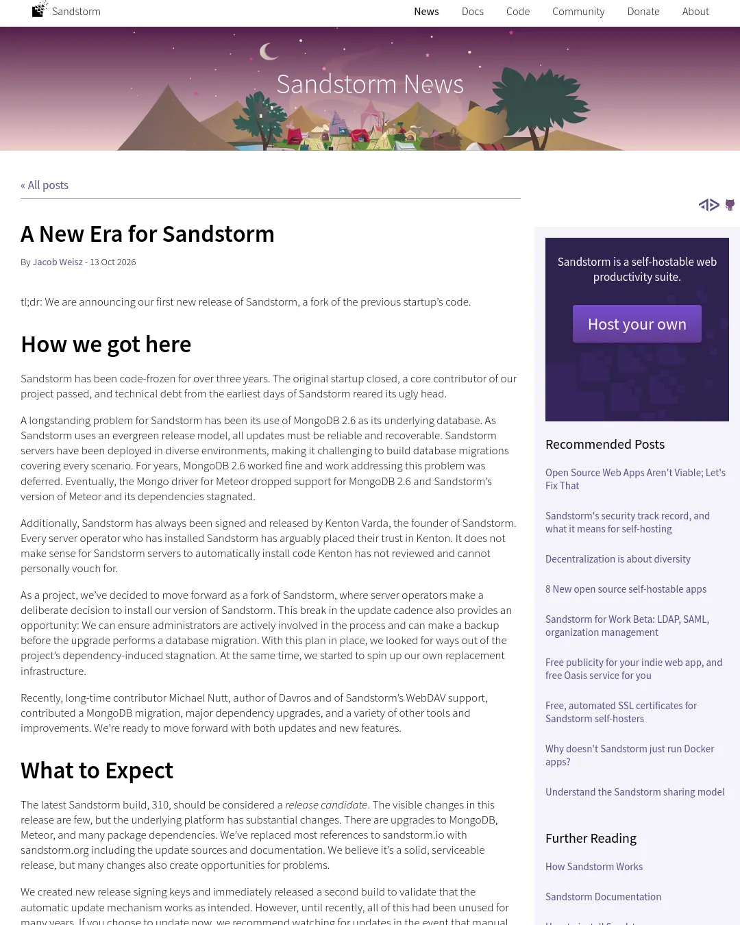 원문 캡처 · sandstorm.org
