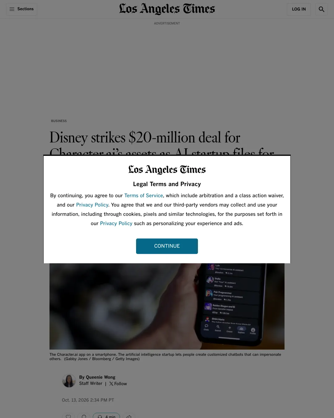 원문 캡처 · latimes.com