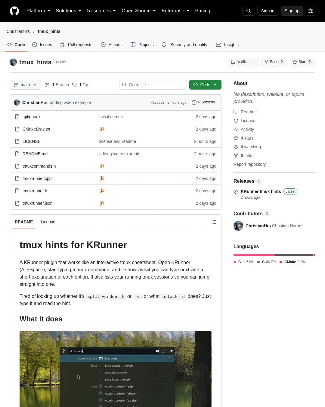 원문 캡처 · github.com