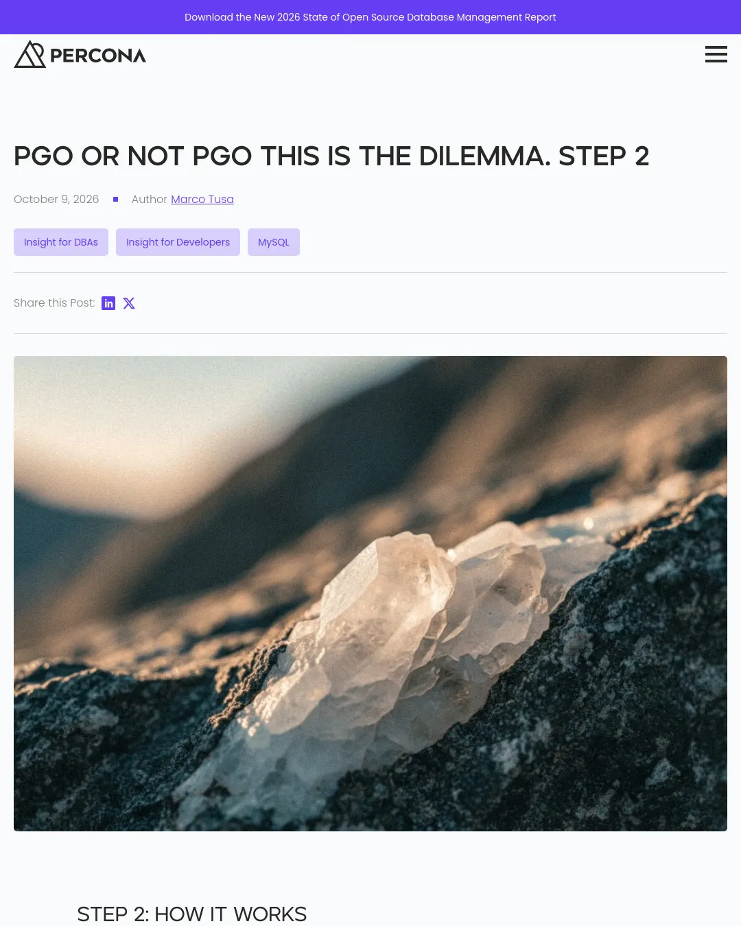 원문 캡처 · percona.com