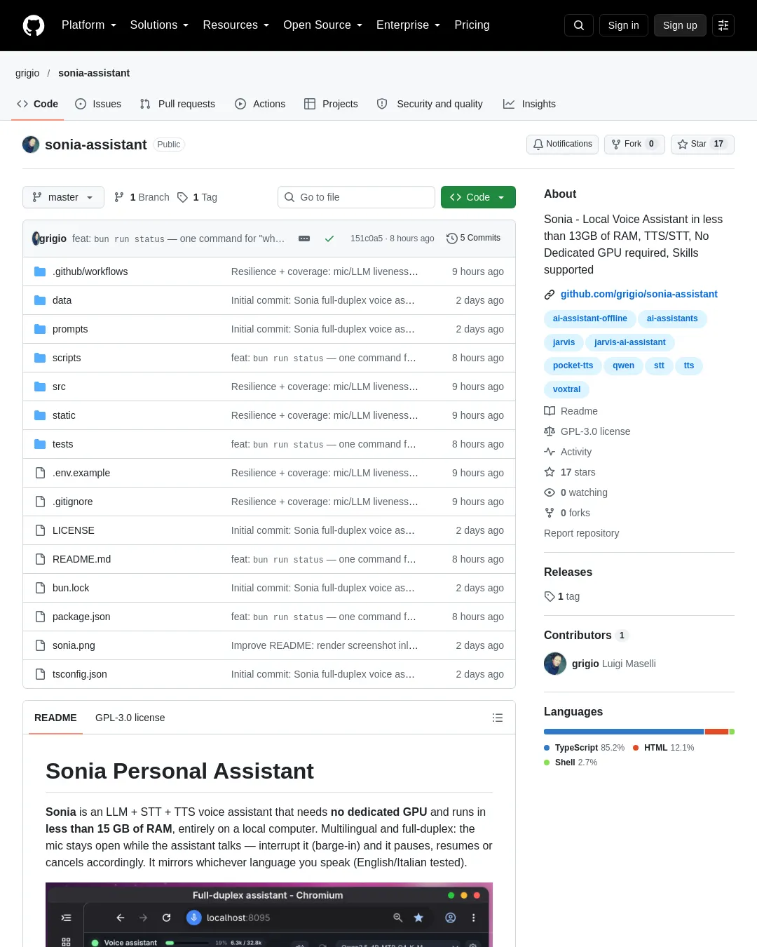 원문 캡처 · github.com