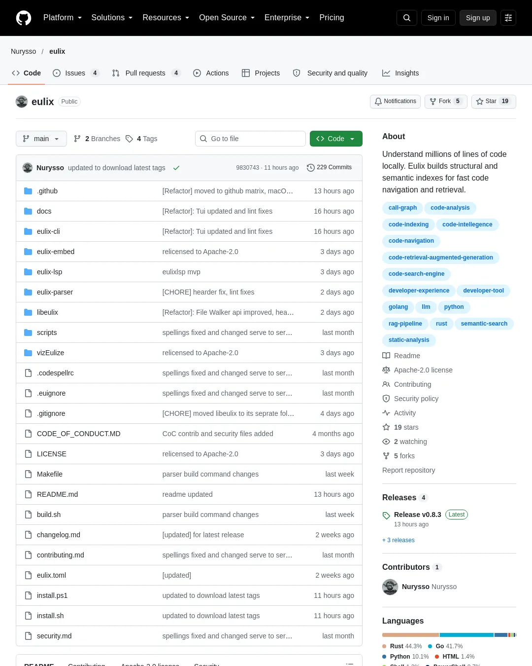 원문 캡처 · github.com