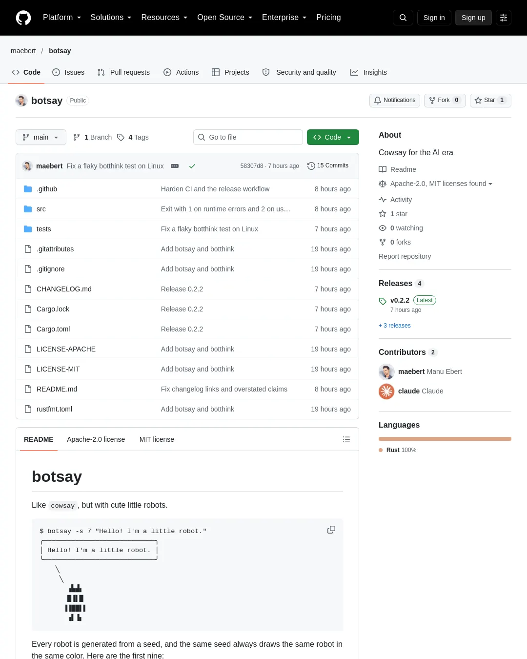 원문 캡처 · github.com