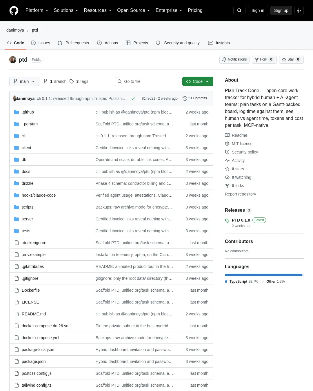 원문 캡처 · github.com