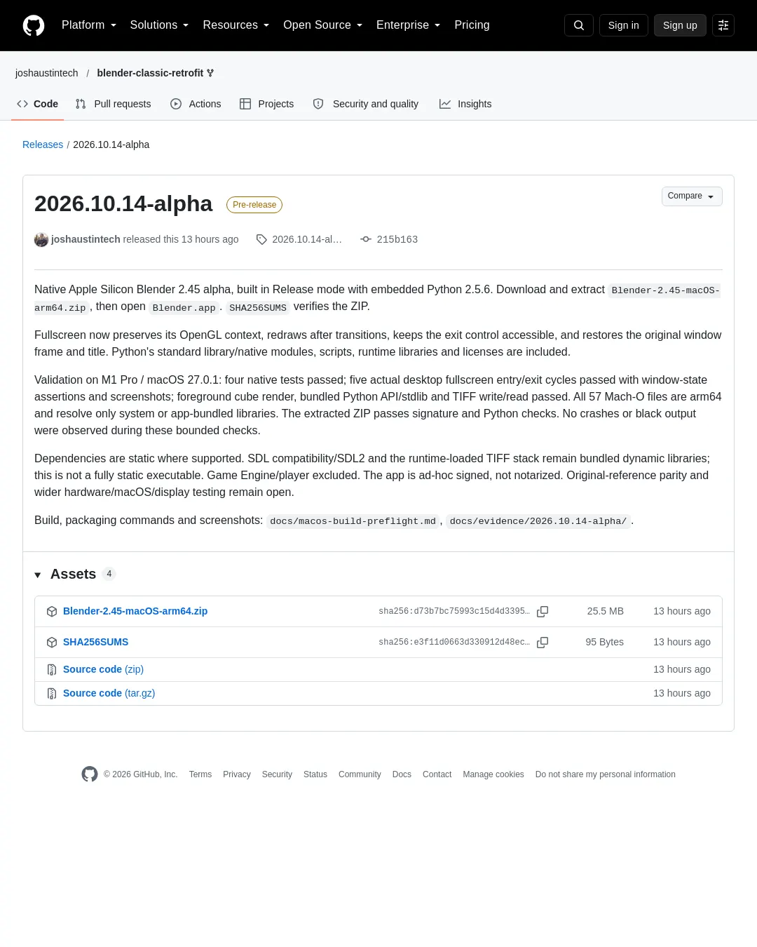원문 캡처 · github.com