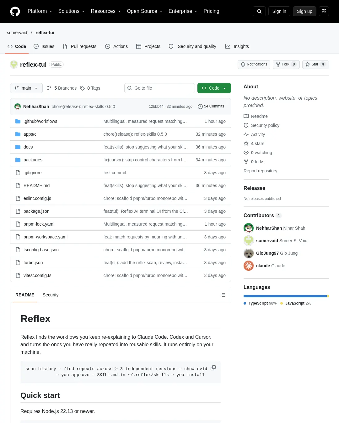 원문 캡처 · github.com