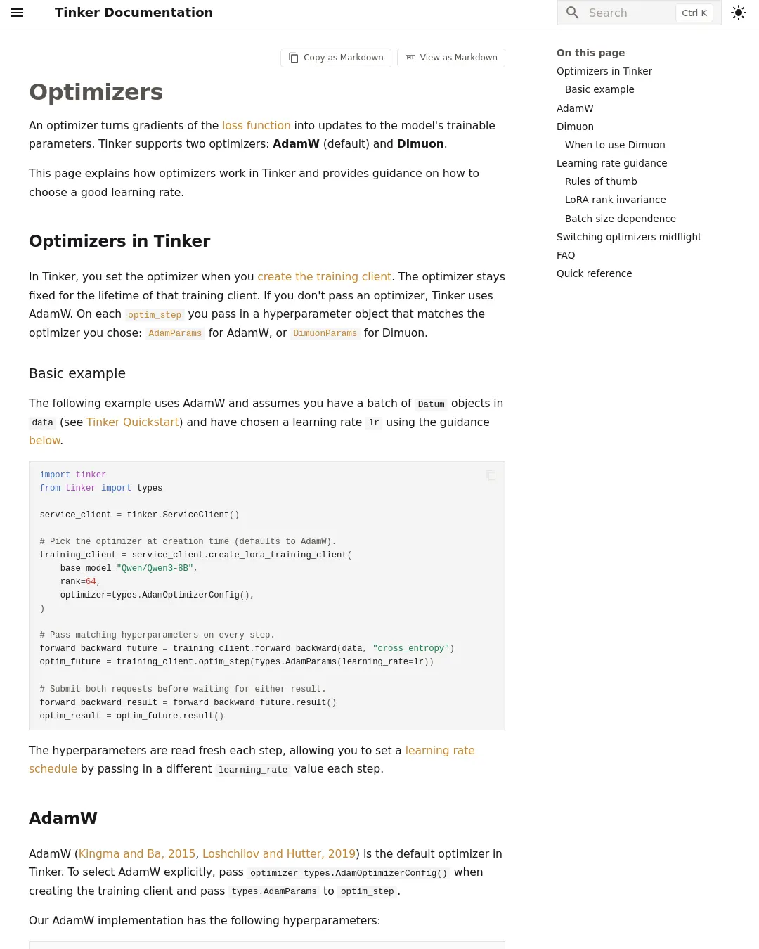 원문 캡처 · tinker-docs.thinkingmachines.ai