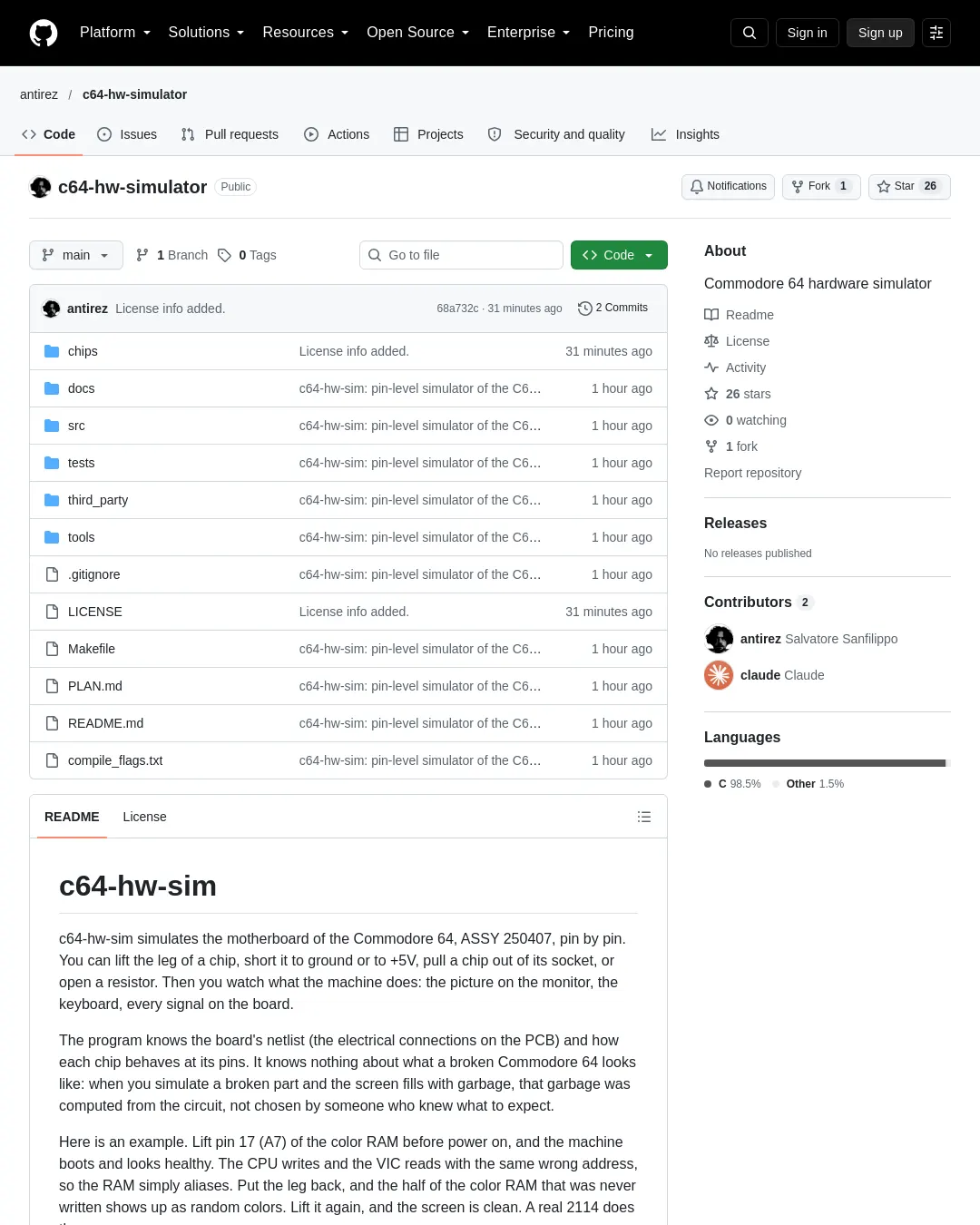 원문 캡처 · github.com