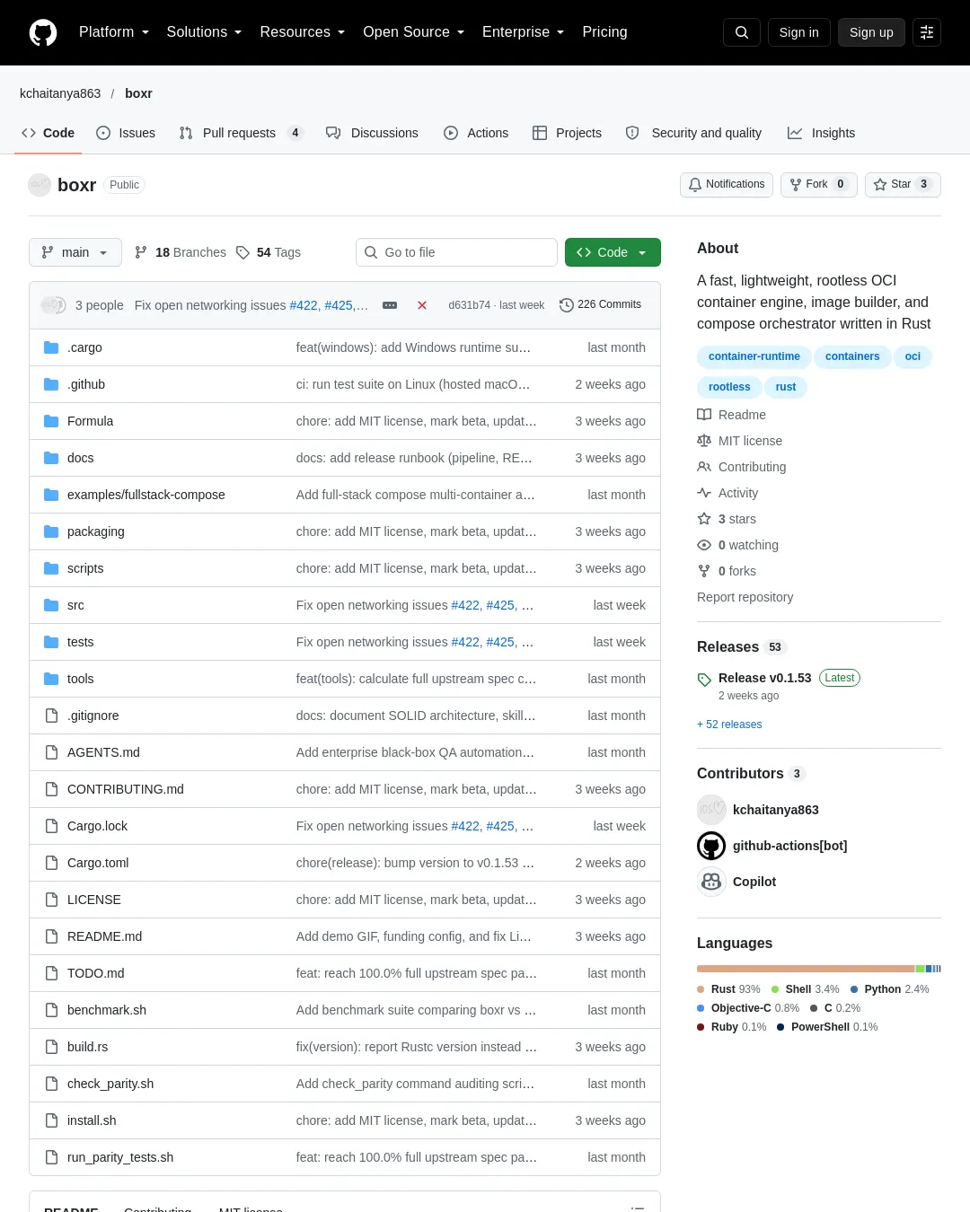 원문 캡처 · github.com