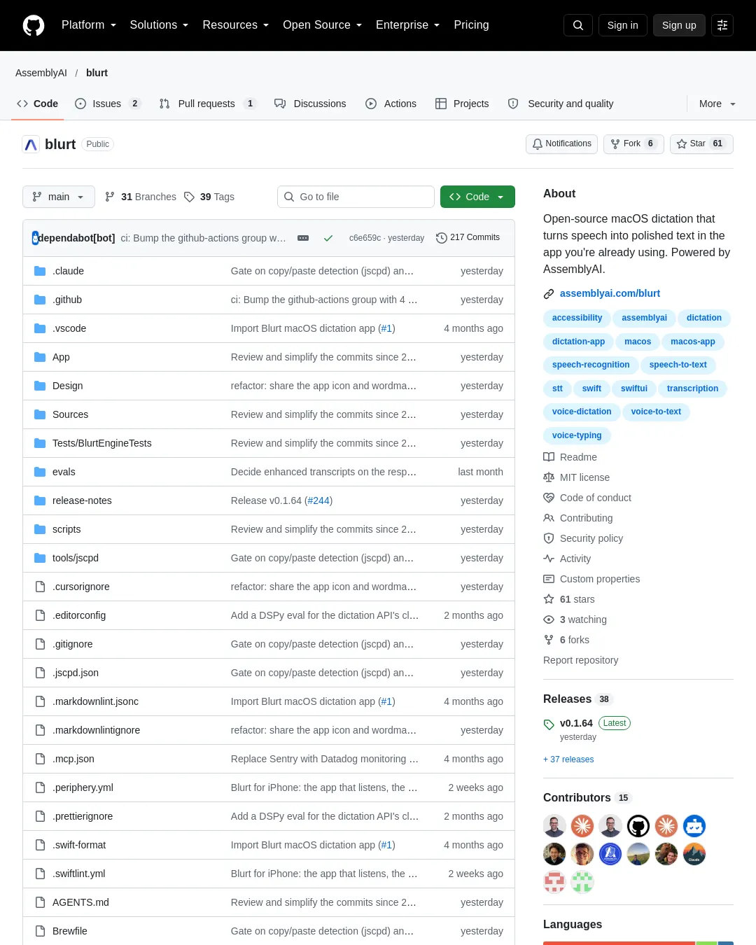 원문 캡처 · github.com