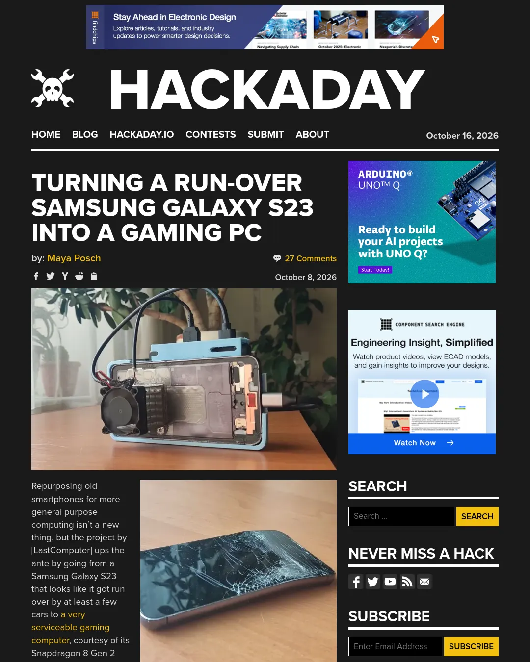 원문 캡처 · hackaday.com