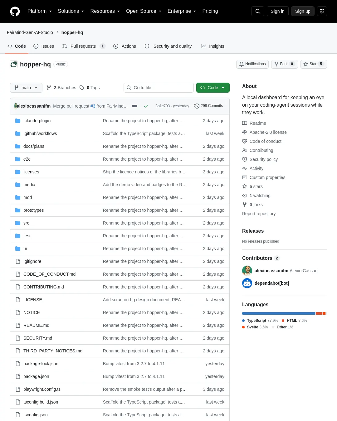 원문 캡처 · github.com