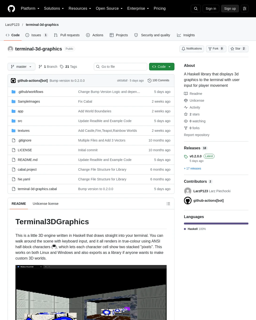 원문 캡처 · github.com
