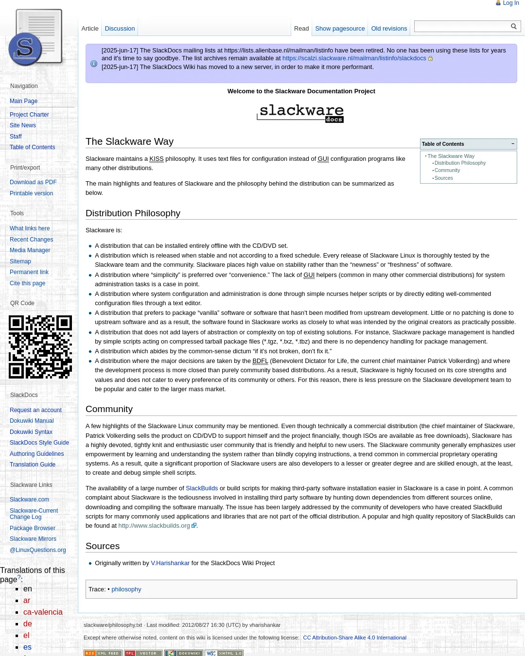 원문 캡처 · docs.slackware.com