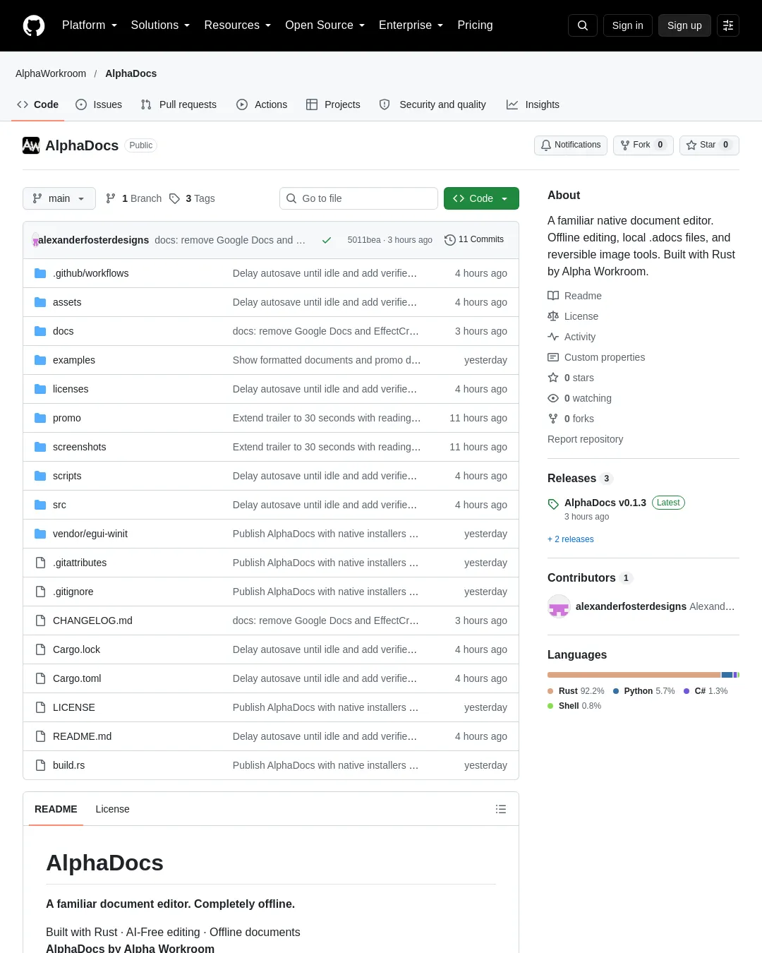 원문 캡처 · github.com