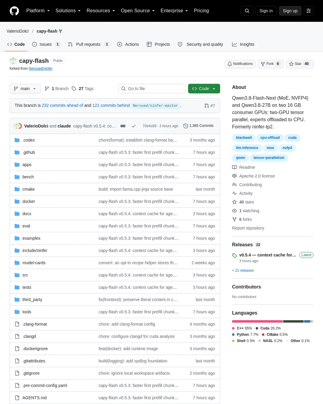 원문 캡처 · github.com