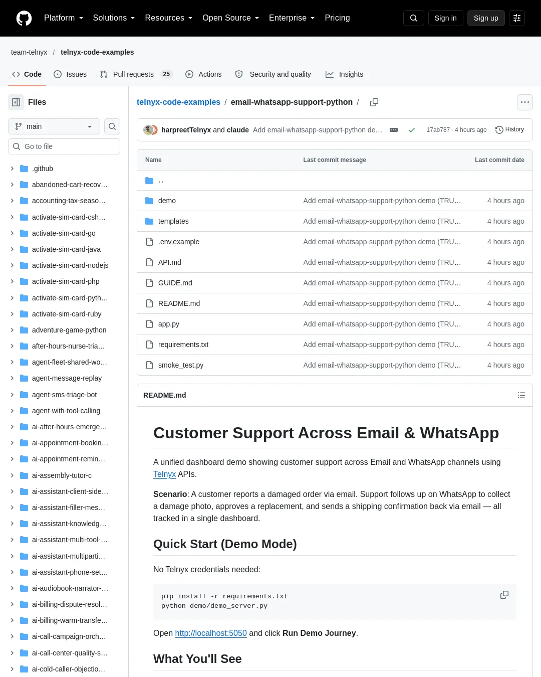 원문 캡처 · github.com