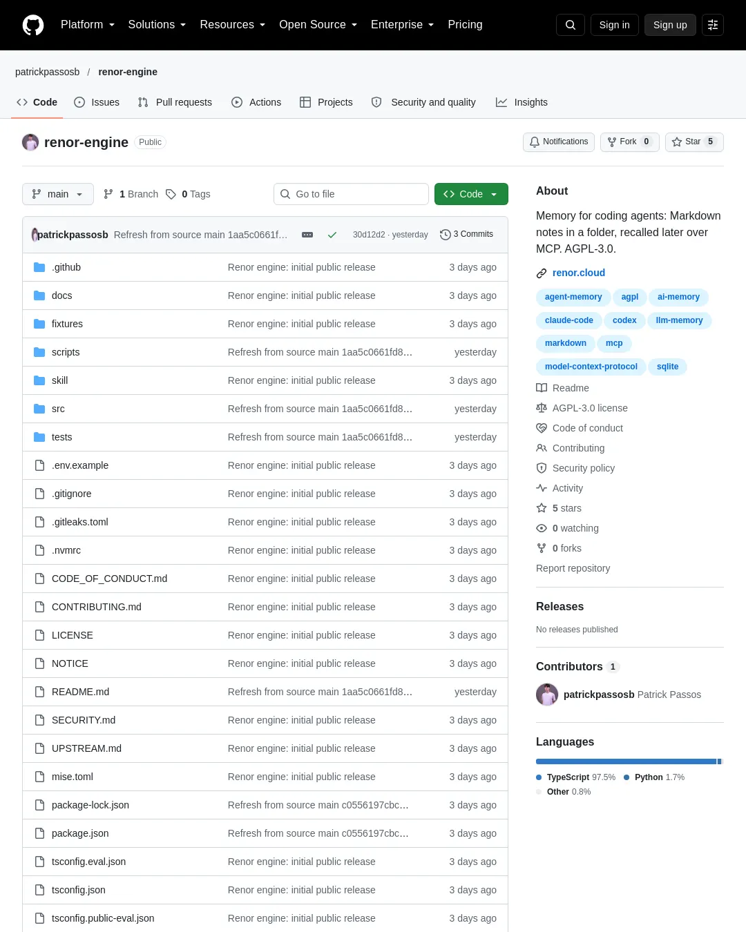 원문 캡처 · github.com
