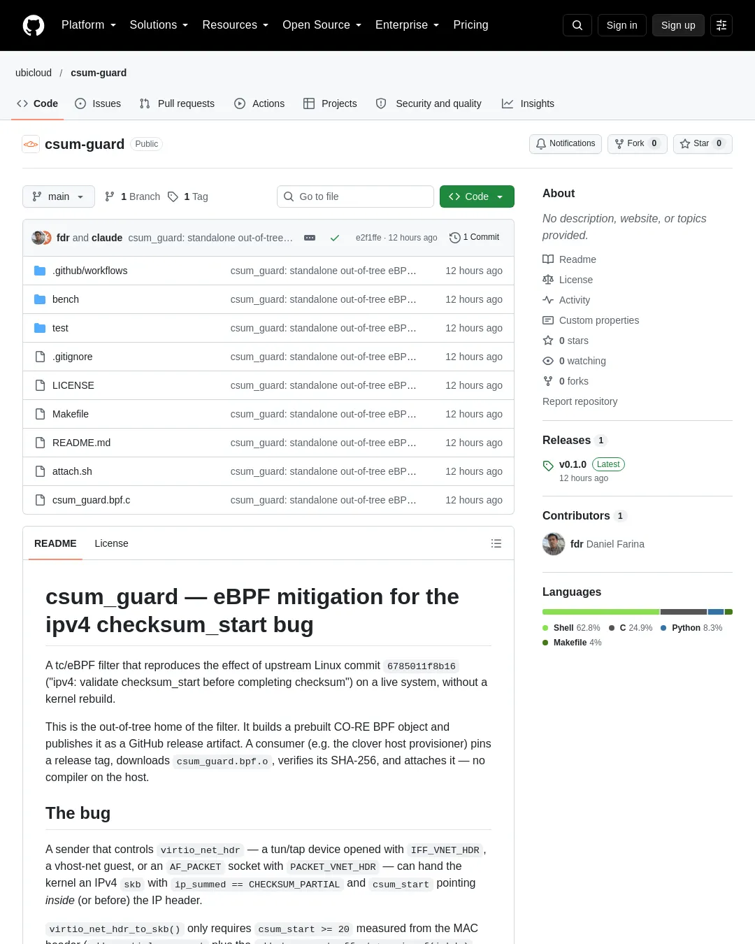 원문 캡처 · github.com