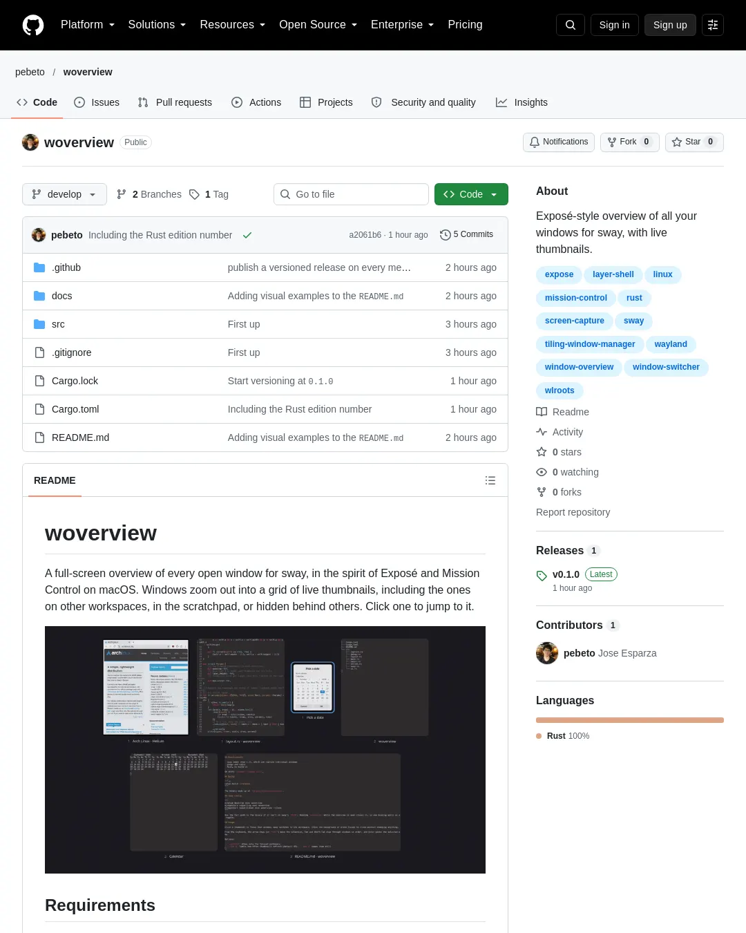 원문 캡처 · github.com