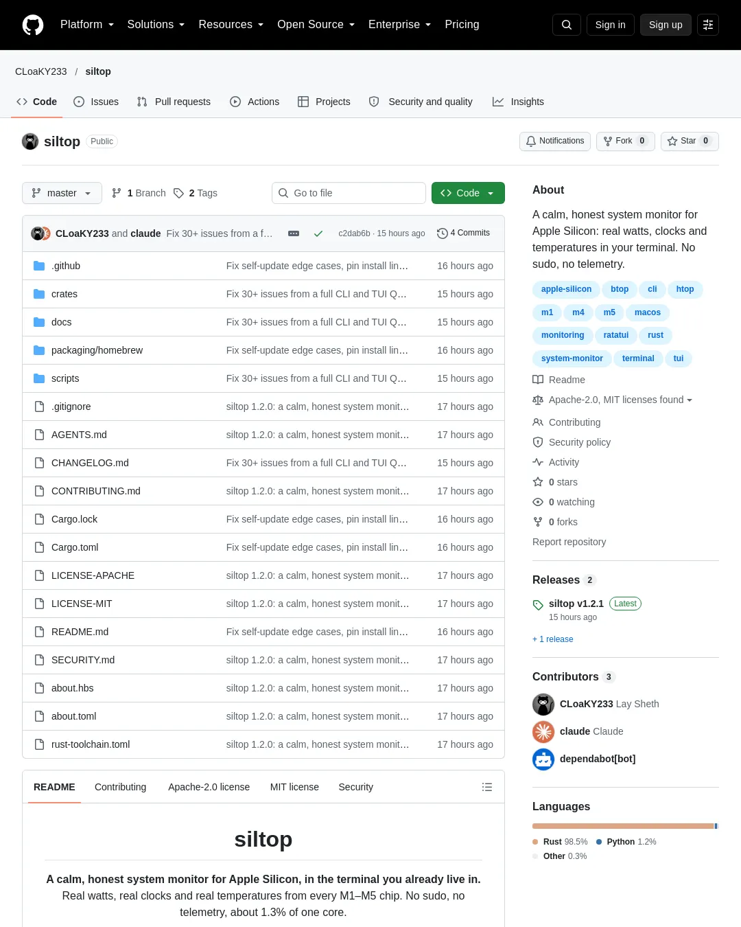 원문 캡처 · github.com