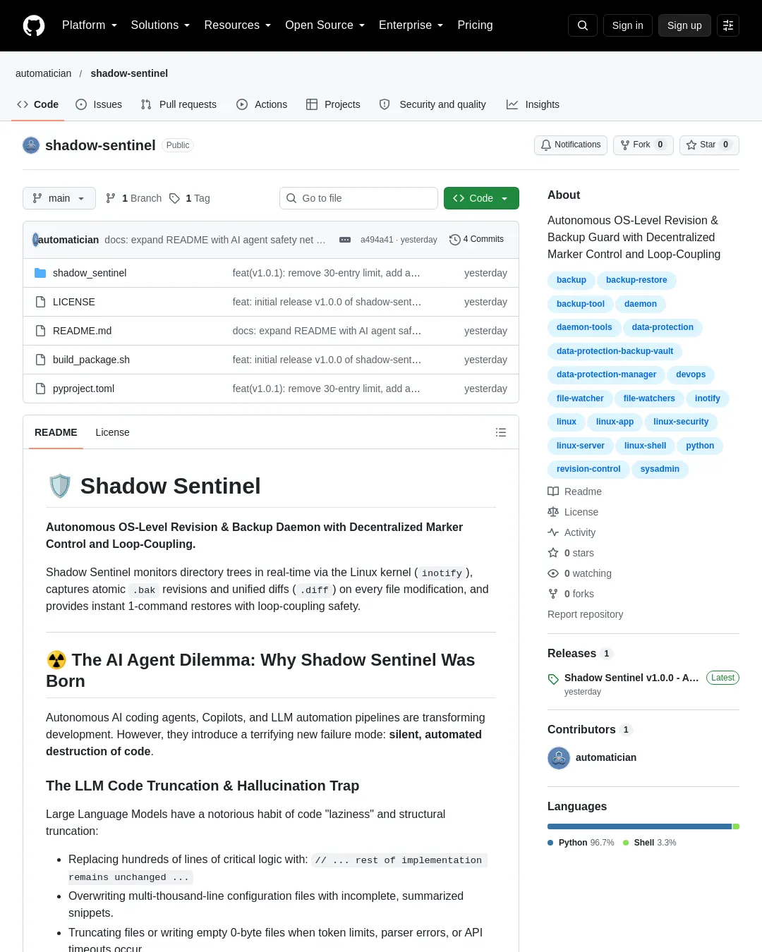 원문 캡처 · github.com