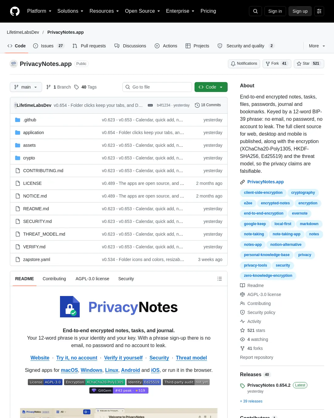 원문 캡처 · github.com