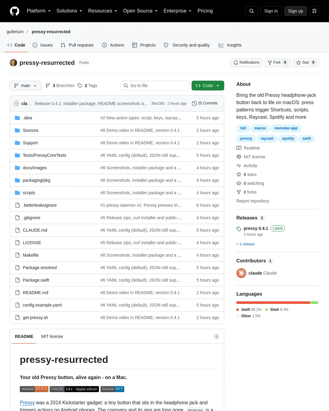 원문 캡처 · github.com