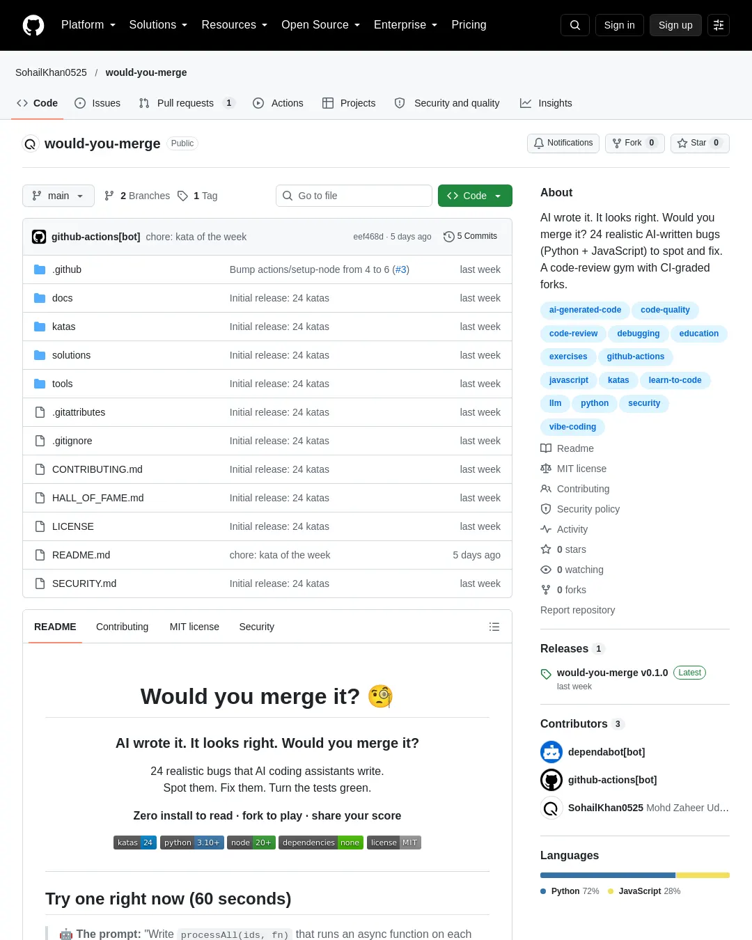 원문 캡처 · github.com