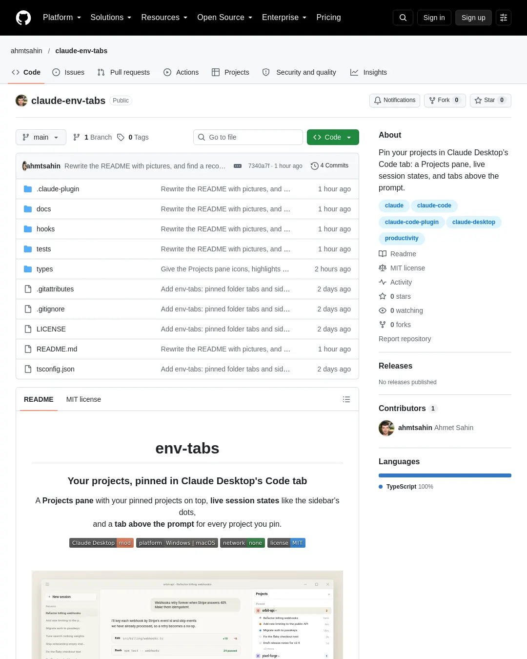 원문 캡처 · github.com