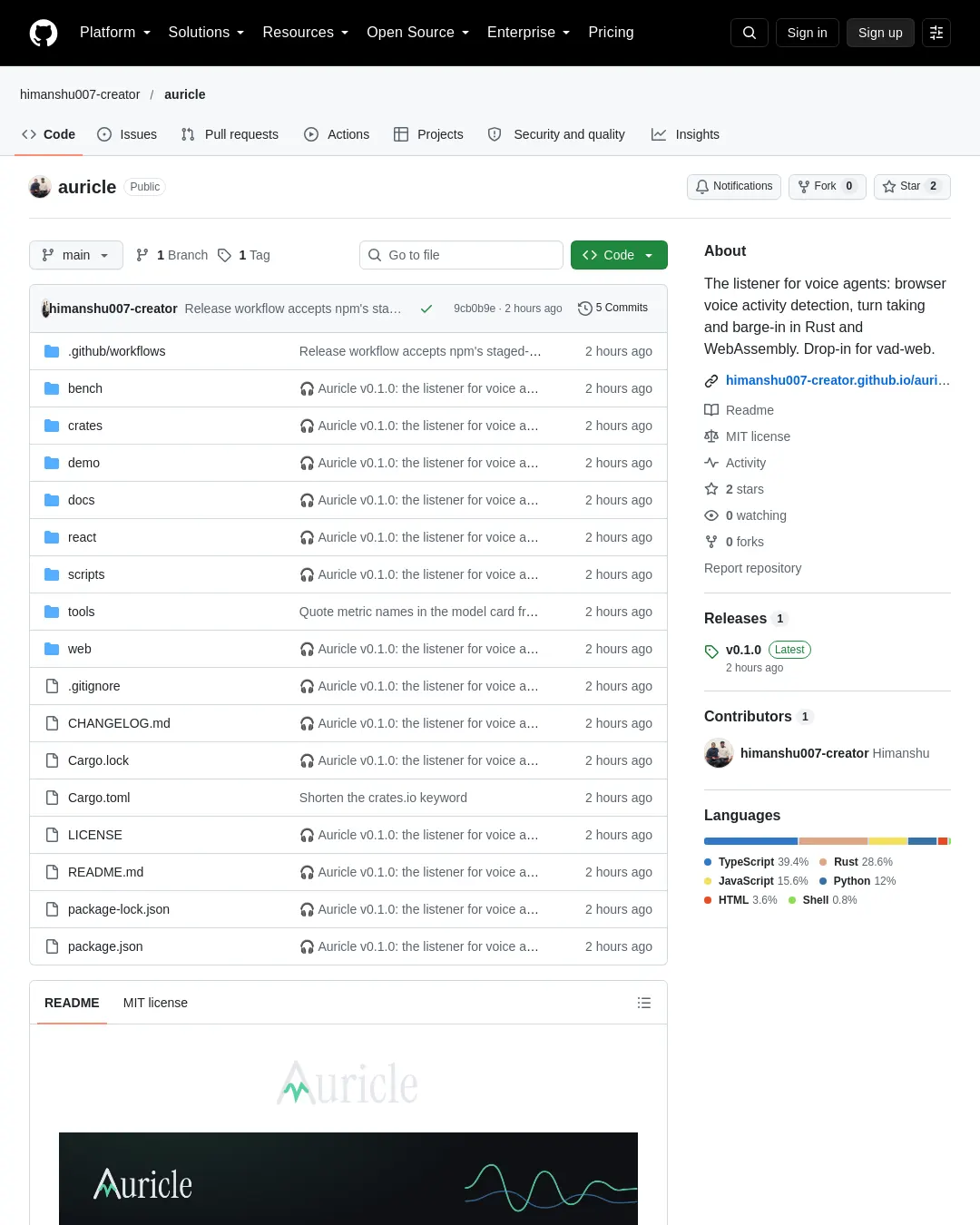 원문 캡처 · github.com
