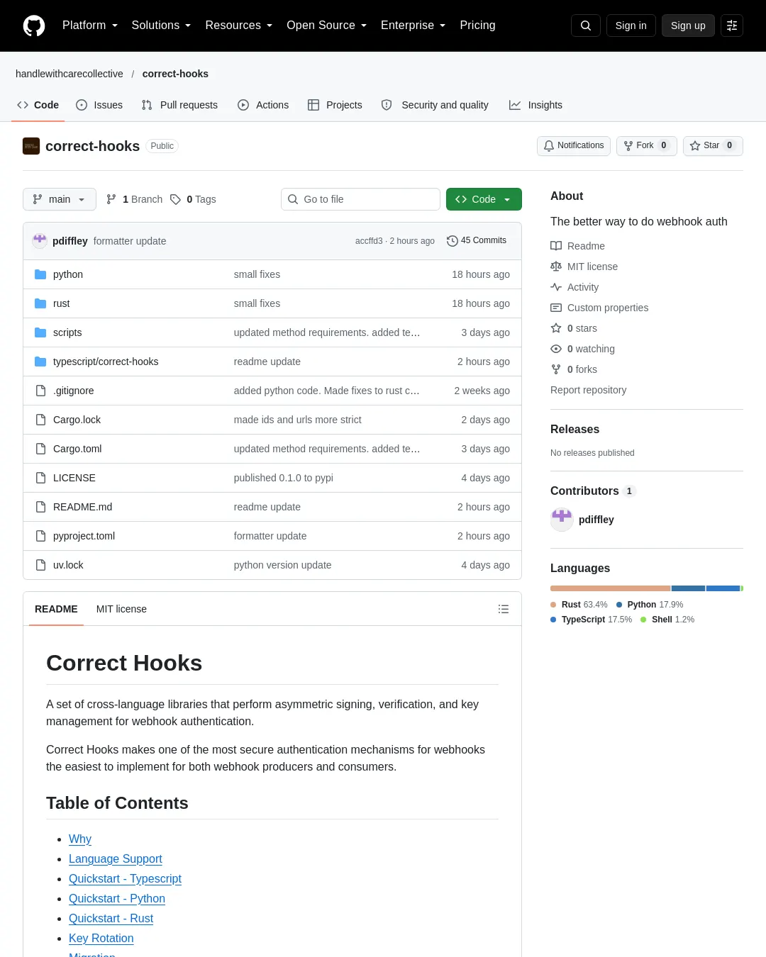 원문 캡처 · github.com