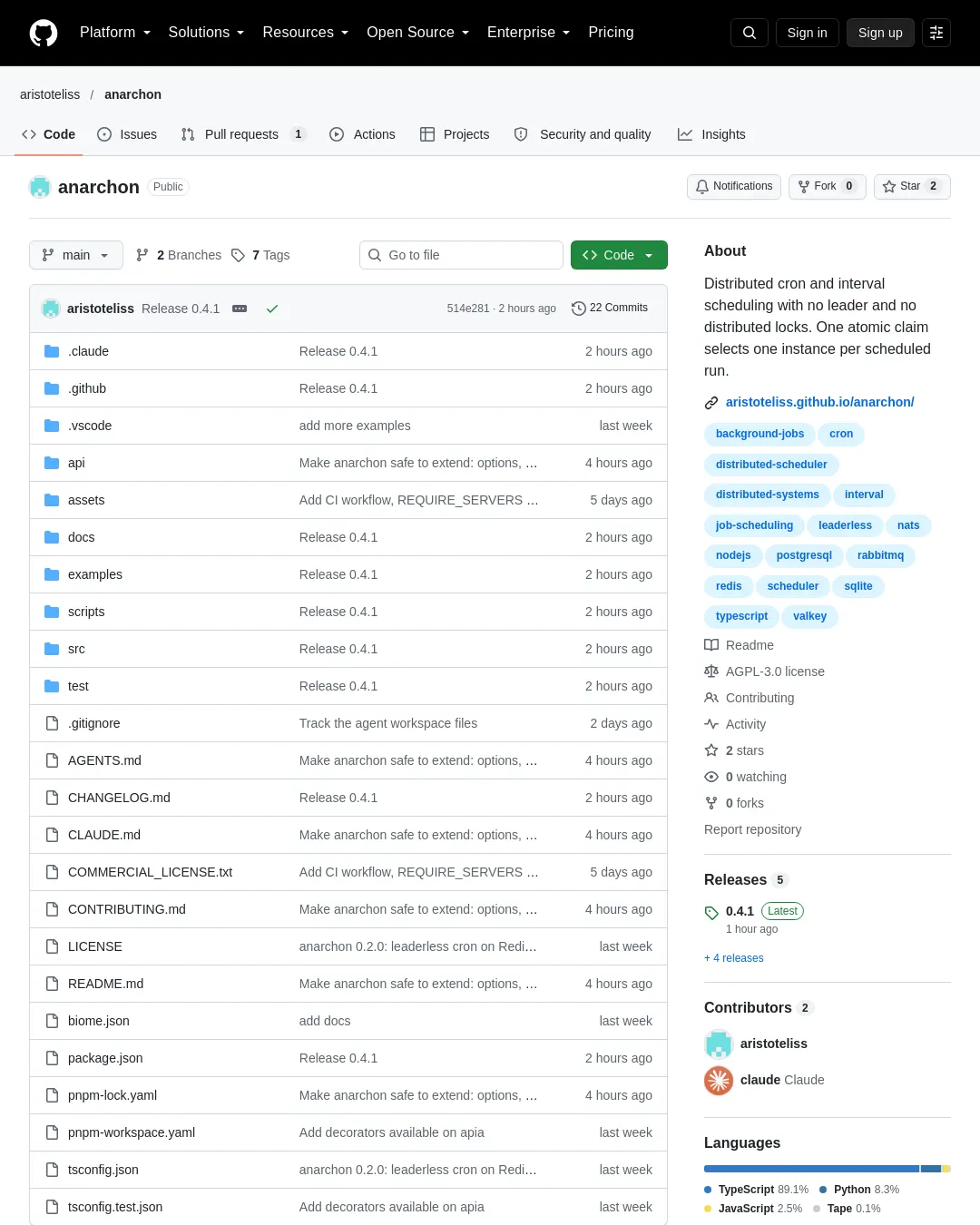 원문 캡처 · github.com