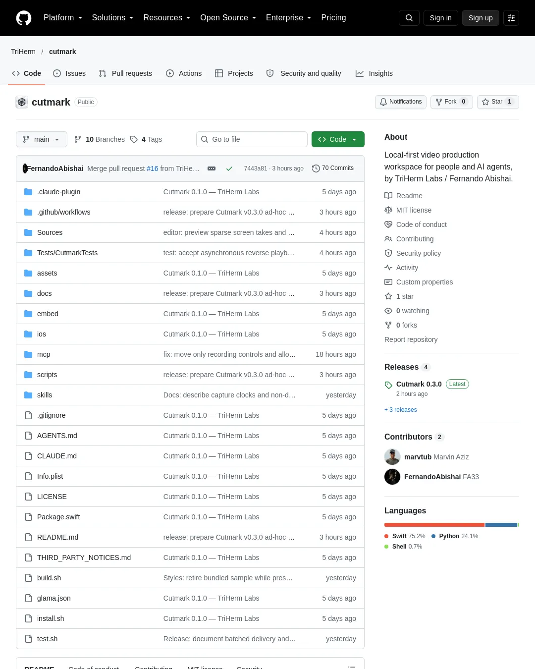원문 캡처 · github.com