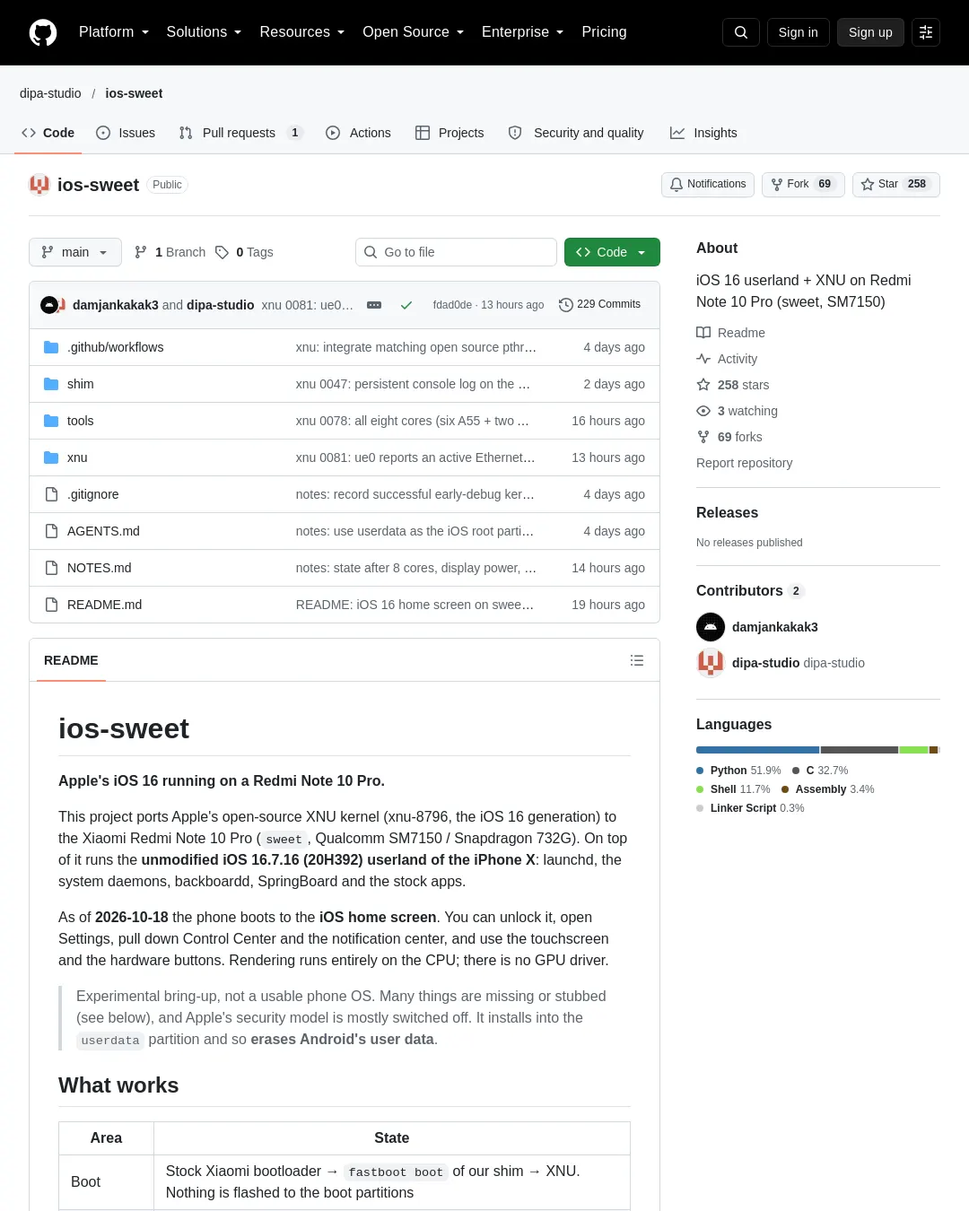원문 캡처 · github.com