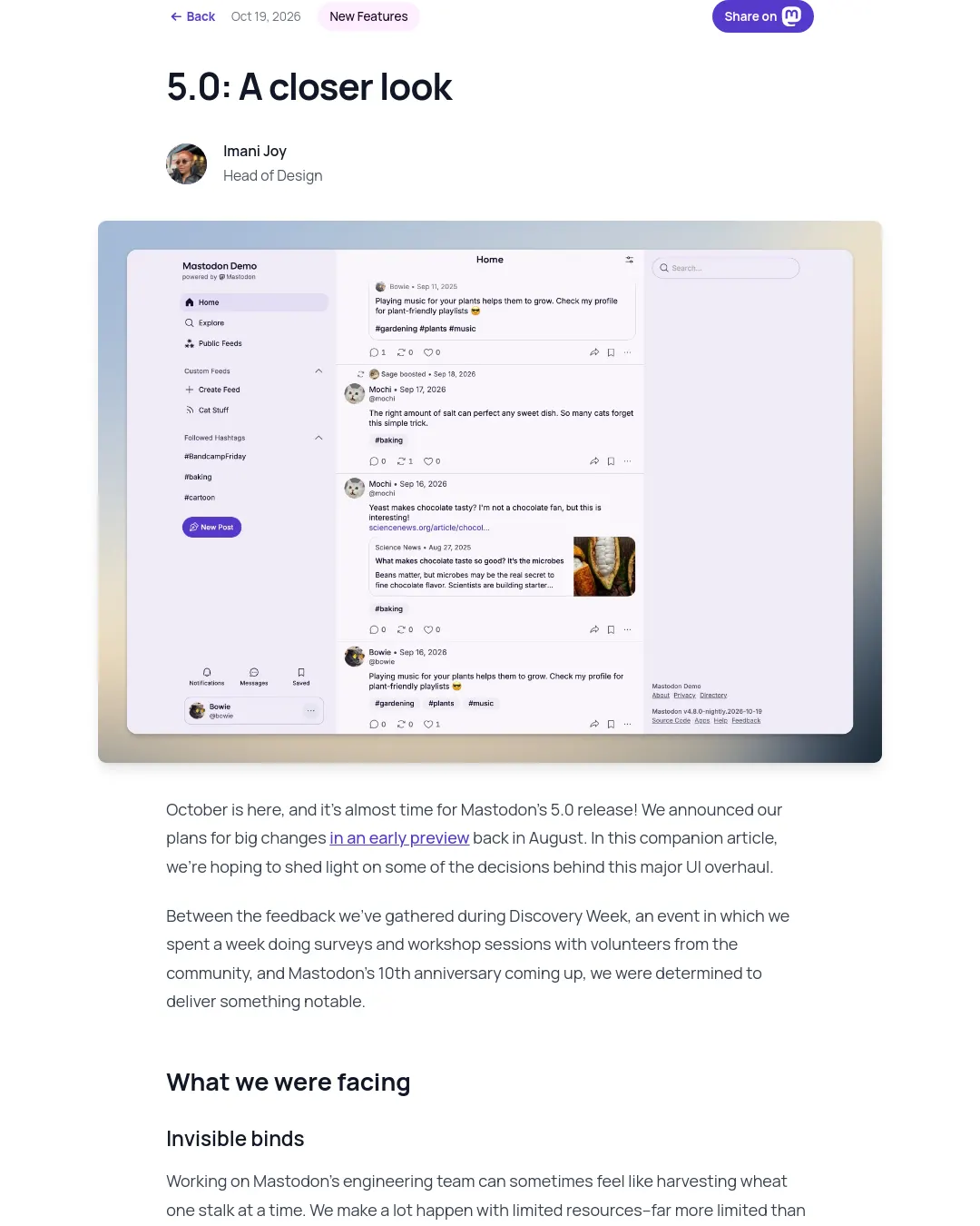 원문 캡처 · blog.joinmastodon.org