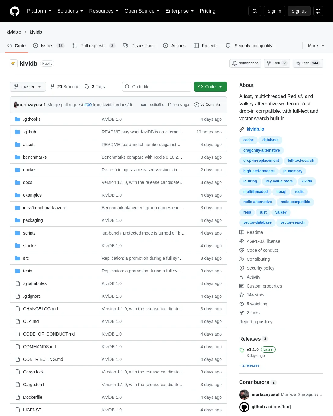 원문 캡처 · github.com