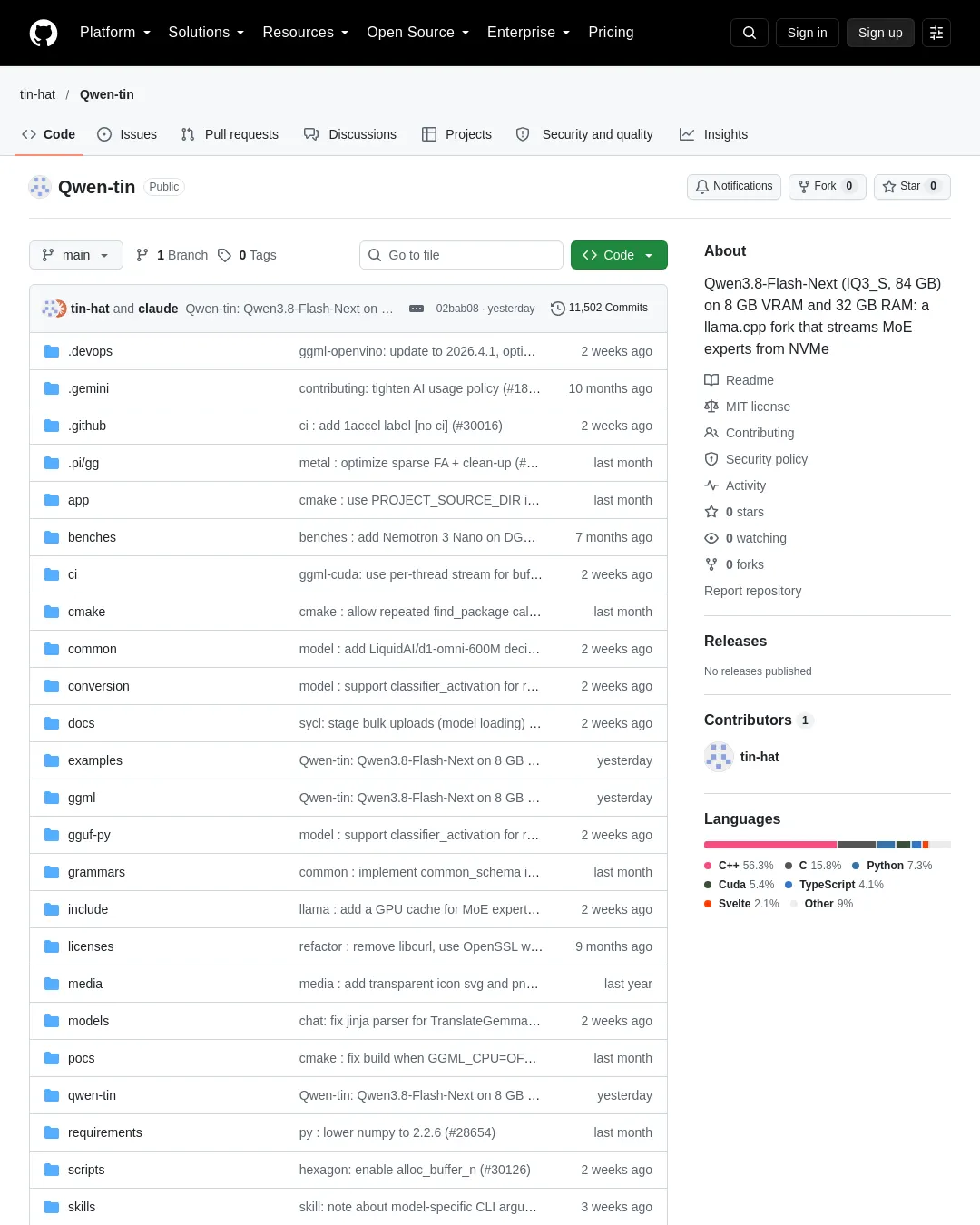 원문 캡처 · github.com